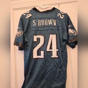 Reebok NFL Eagles Kids Large S. Brown Jersey